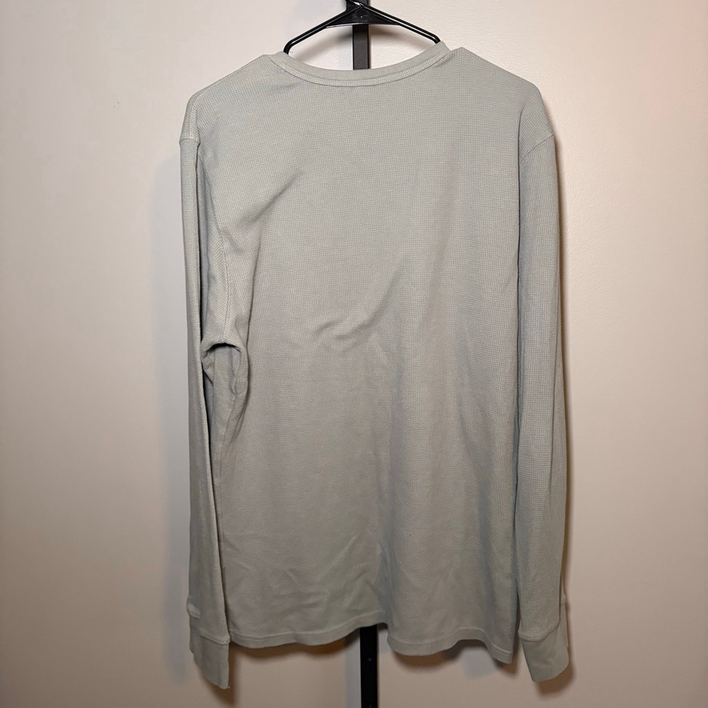 Men's‎ Volcom Light Gray Waffle Knit Long Sleeve Tee XL - Picture 2 of 5